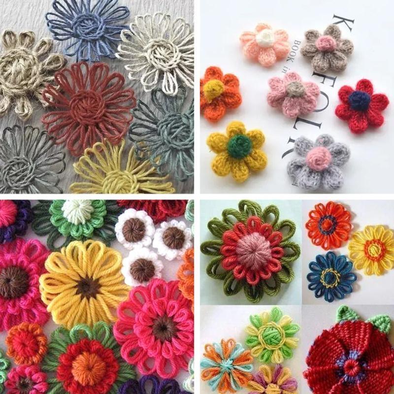 9Pcs Knitting Loom Set Flower Pattern Maker Wool Yarn Needle Knit Craft Tool DIY top sale