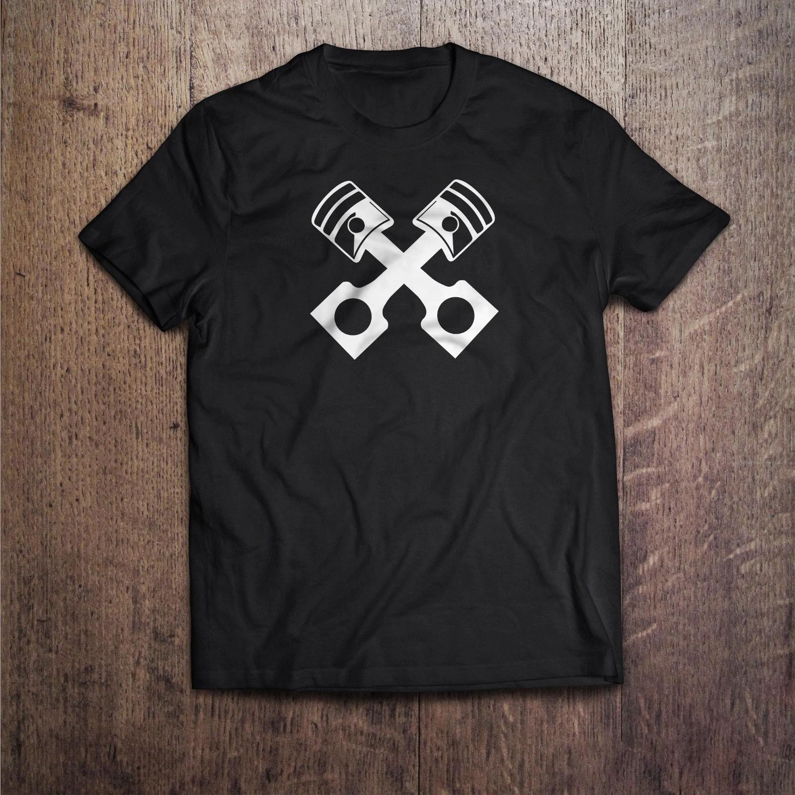 Vintage Crossed Pistons Engine Graphic Tee For Mechanics And Gearheads XL