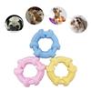 Pet Molar Toy Circle Shape Dog Chew Toy Puppy Teether Toy Teeth Cleaning for Dogs Safe Flexible TPR Multiple Colors