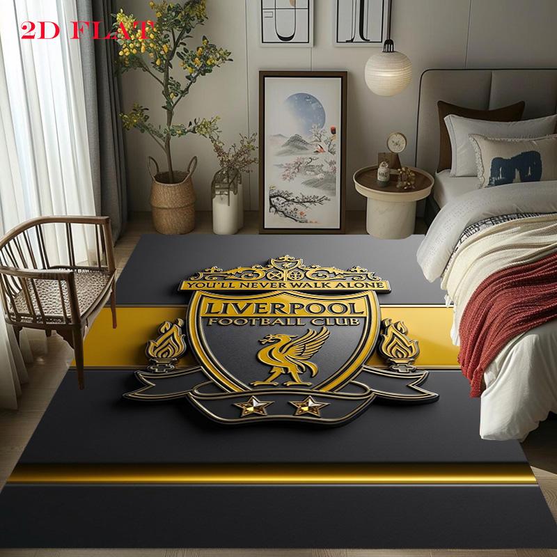 Vintage Liverpool Fc Crest Carpet Floor Mats Living Room And Bedroom Mats Protective Pad Fashion Gift