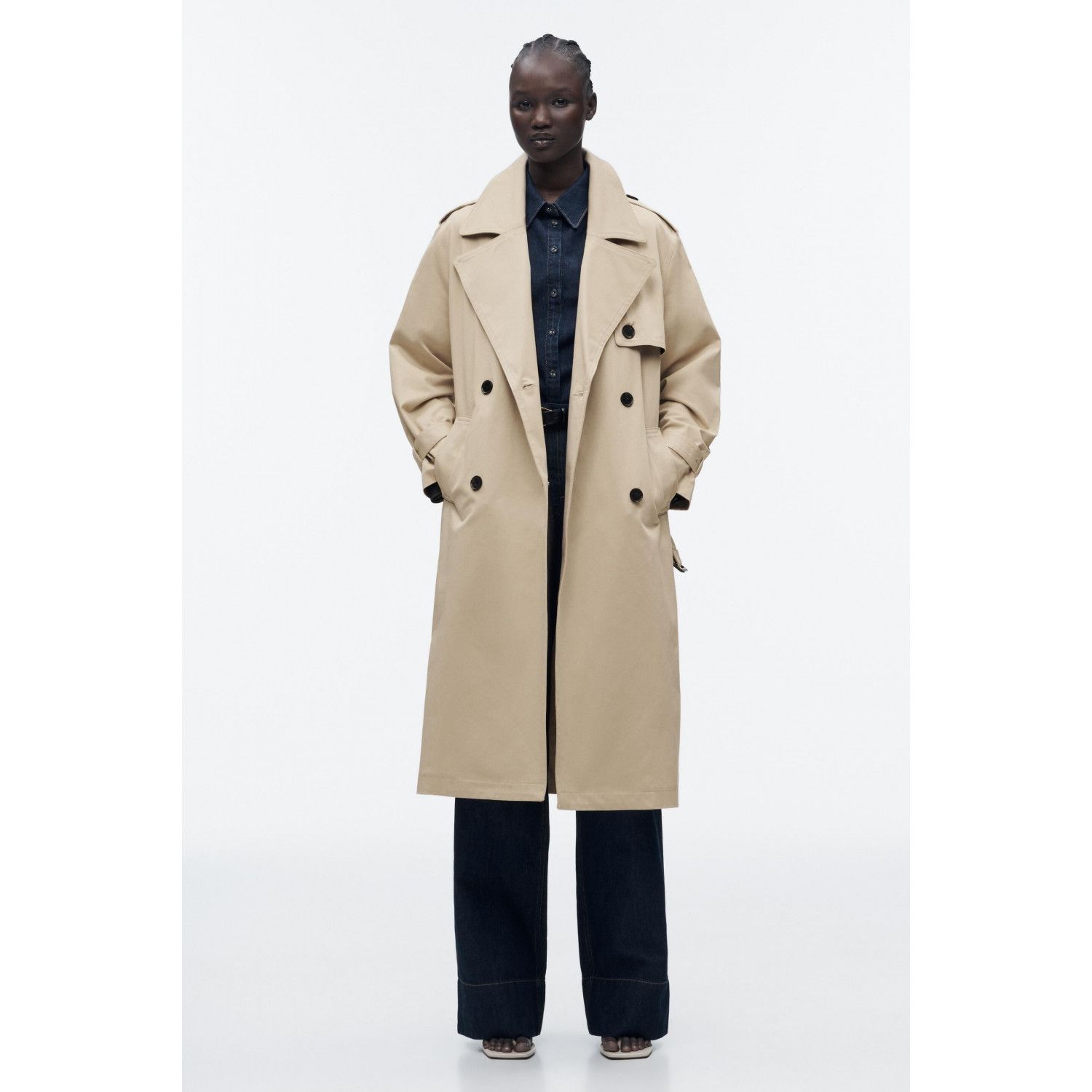 

LONG COTTON TRENCH COAT