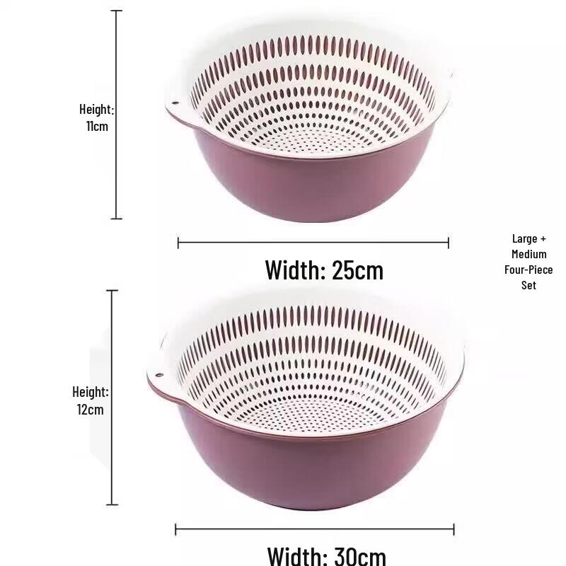 Multifunctional Double-Layer Kitchen Drain Basket Set