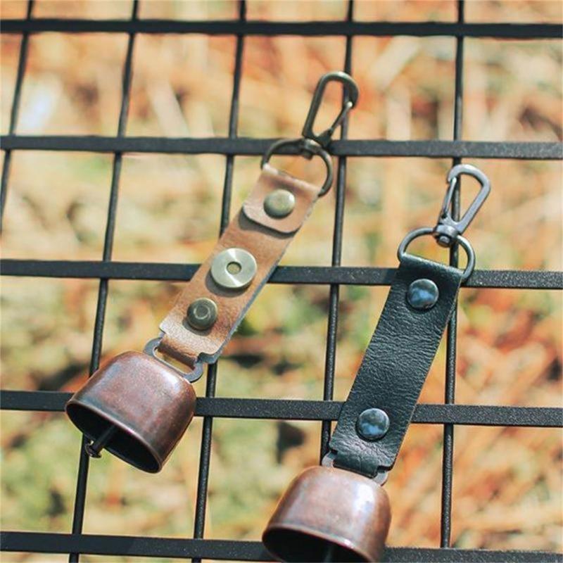 62KD Vintage Metal Bells Keychain Pet Pendant Outdoor Wind Chimes Charm Jewelry Gift