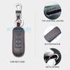 Leather Car Key Cover Bag For Mazda 3 6 Mx-5 Cx-5 Cx-7 Cx-9 Scion Ia Auto Smart Remote Fobs Shell Protector Case Keychain Holder
