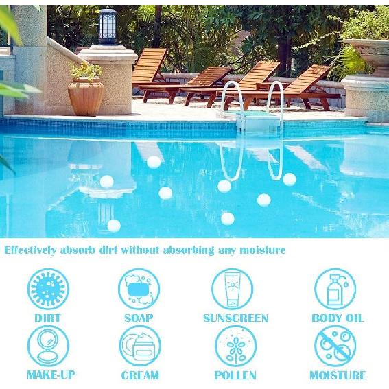 4 Pack Reusable Scum Balls for Spas Hot Tub,Washable Oil Absorbing Sponge Ball for Swimming Pools,Hot Tub, and Spas,Bathtubs Spa