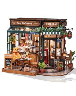 Rolife Miniature House Kit Dollhouse DIY LED 3D Puzzle Handmade Kit Doll House Assembly Wooden Puzzle with Illustrated Instructions Entryway Interior
