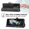 For Samsung Galaxy Z Fold6 5G Wallet Case Calf Texture PU Leather Phone Cover with Shoulder Strap