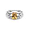 8X6MM Oval Citrine Gemstone 925 Sterling Silver Solitaire Vine-Inspired Women Wedding Ring