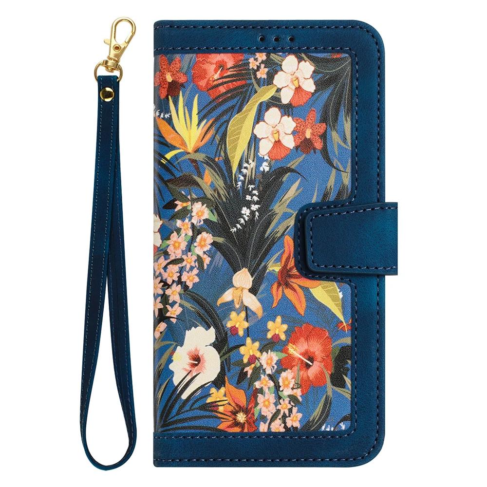 

Leather Flip Wallet Case for Google Pixel 9 Pro XL 7 8 Pro Cases Beautiful Flowers Wrist Strap Cover Google Pixel 9A 6A 7A 8A Galaxy M23
