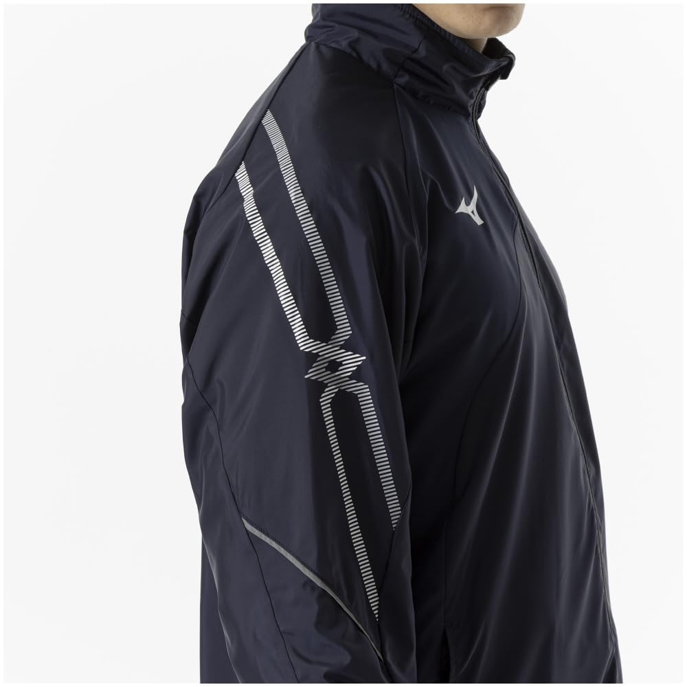 Training Wear Breath Thermo Lining Warmer Jacket Moisture Absorption Heat Generating 32MEA631 Deep 2XL [Mizuno] MC-LINE Navy/Silver