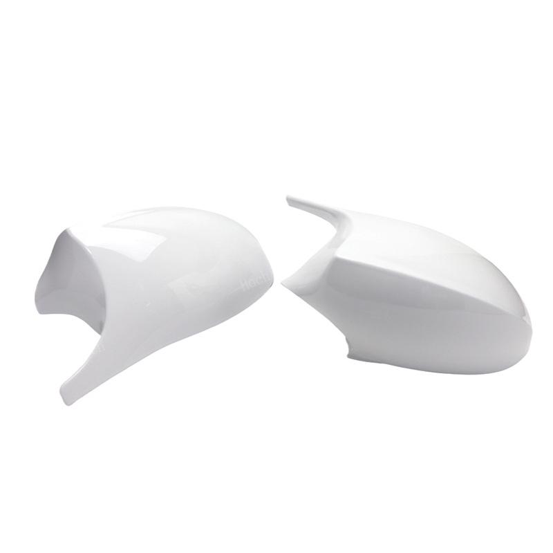 White Horn Style Rearview Mirror Cover for BMW 1 & 3 Series E81 E87 E90 E92