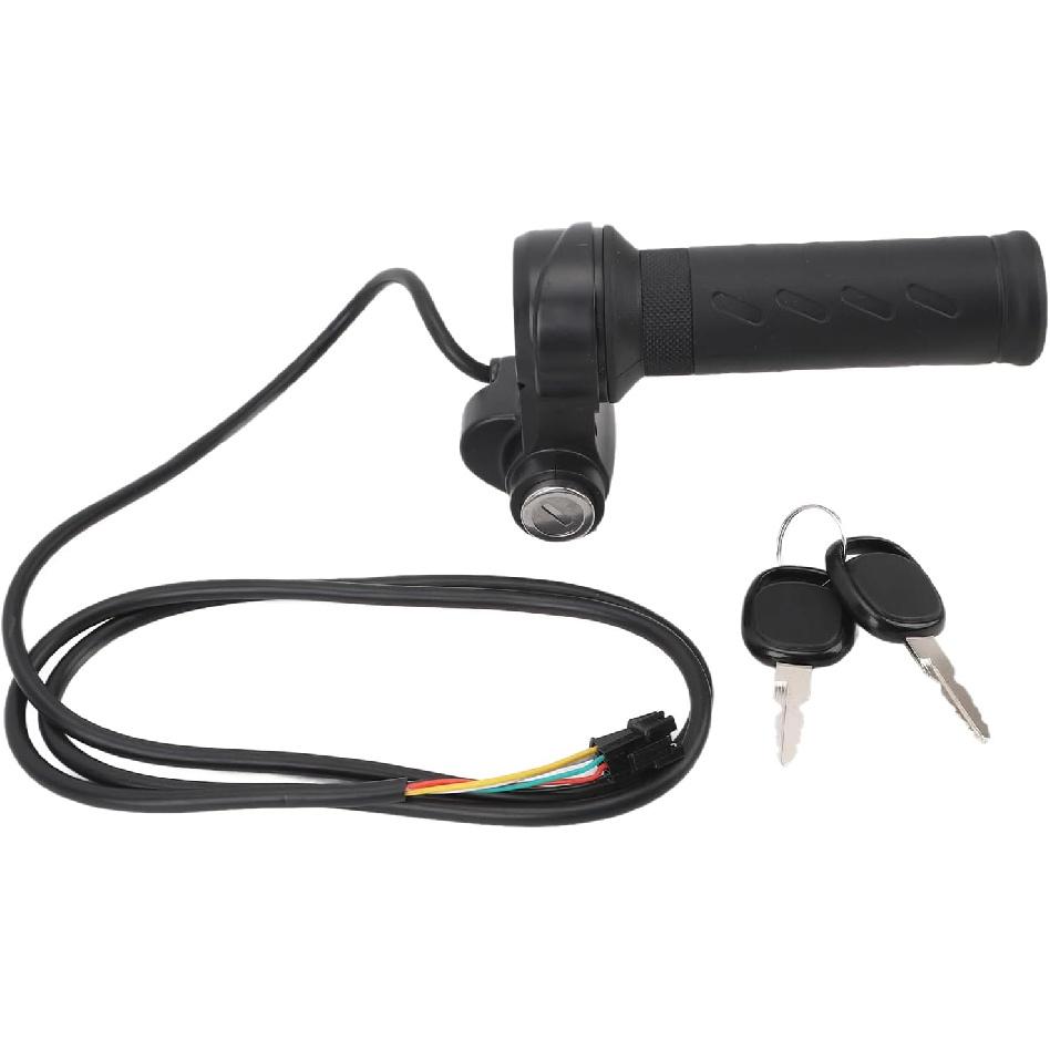 

Pilipane Electric Bike Throttle Grip Universal Durable Comfortable Rubber Twist Handlebar Speed Controller for Electric Bicycle Scooter Tricycle with