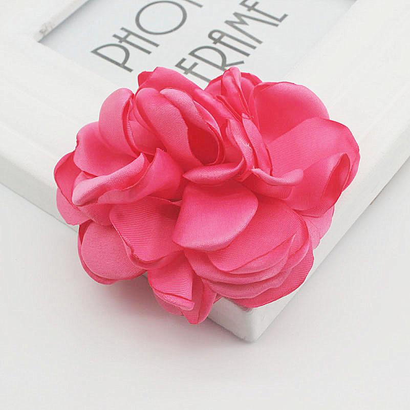 

10 шт./лот 3 Шикарный пышный атласный цветок для повязки на голову для маленьких девочек, аксессуары для волос, принадлежности для волос с цветком для малышей