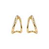 Japan and Korea light luxury 925 silver geometric zircon earrings 2022 new niche sterling silver stud earrings women