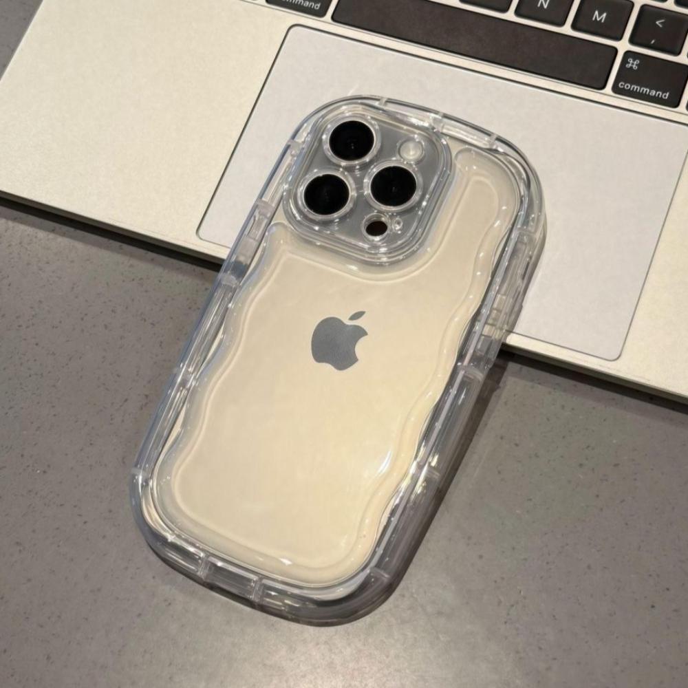 Luxury Transparent Soap Soft  Phone Case For iPhone 17 Air 16 15 14 13 12 11 Pro Max Plus 17 Pro Camera ProtectionAirbag Cover