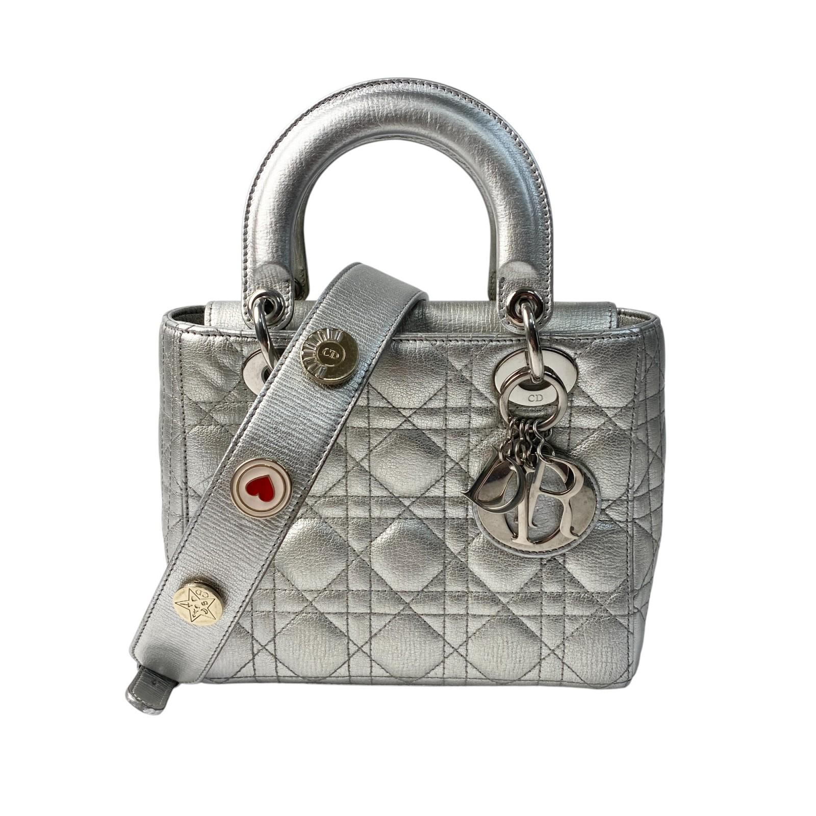 

Used Christian DiorShoulder Bag Silver leather Women