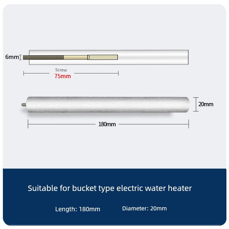 

Suitable for Yunmi/Xiaomi Electric Water Heater Magnesium Rod 40/50/60/80L Cast Type Drain Outlet Anode Magnesium Rod [Applicable to Flat Barrel Models] No Nut