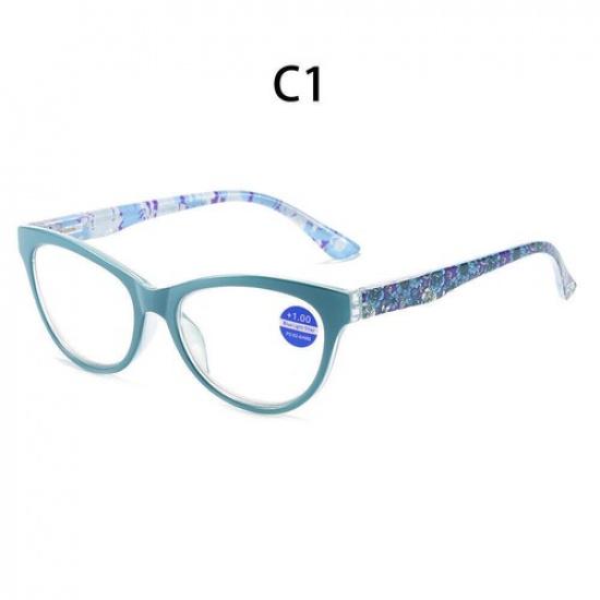 New Anti-Blue Light Presbyopic Glasses Fashion Women Reading Glasses For Reader +350