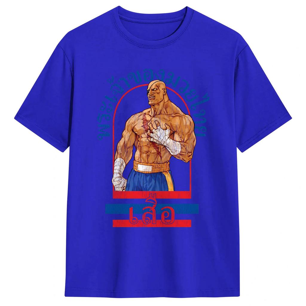 Sagat God Of Muay Thai Gym T Shirt Unisex Y2k Basic T Shirts Beach ONeck Popular Tee Shirt Custom Diy Oversized Tops