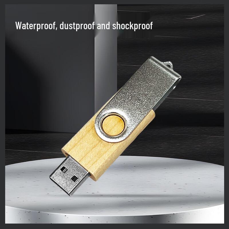 

OLOEY Wooden Rotating Dual Interface USB Flash Drive
