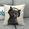 Fashionable cats and cute pet animals Digital printing short plush pillow covers for car sofa office cushion cover home goods