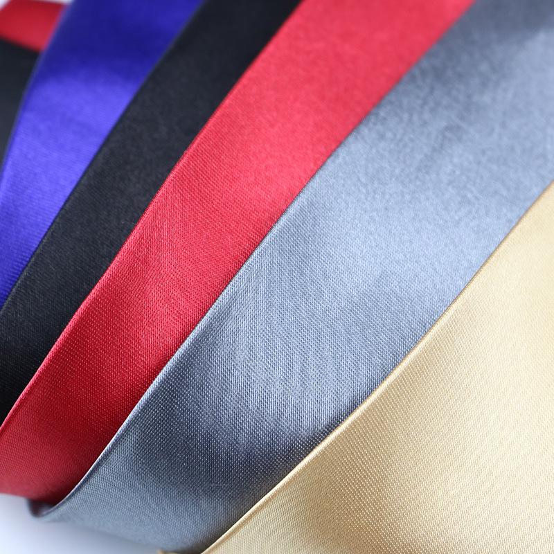 Herren 5cm Reißverschluss-Stil Imitationsseide Monochromatische Krawatte