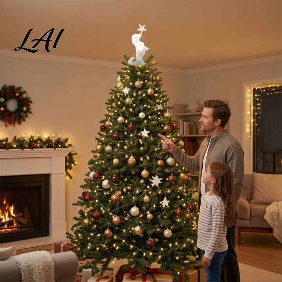 Christmas Tree Finishing Touch Metal Dog Topper 11.81 Inch Cute Dachshund Topper Pet Ornament with Star Holiday Decoration Gifts for Lovers Unique