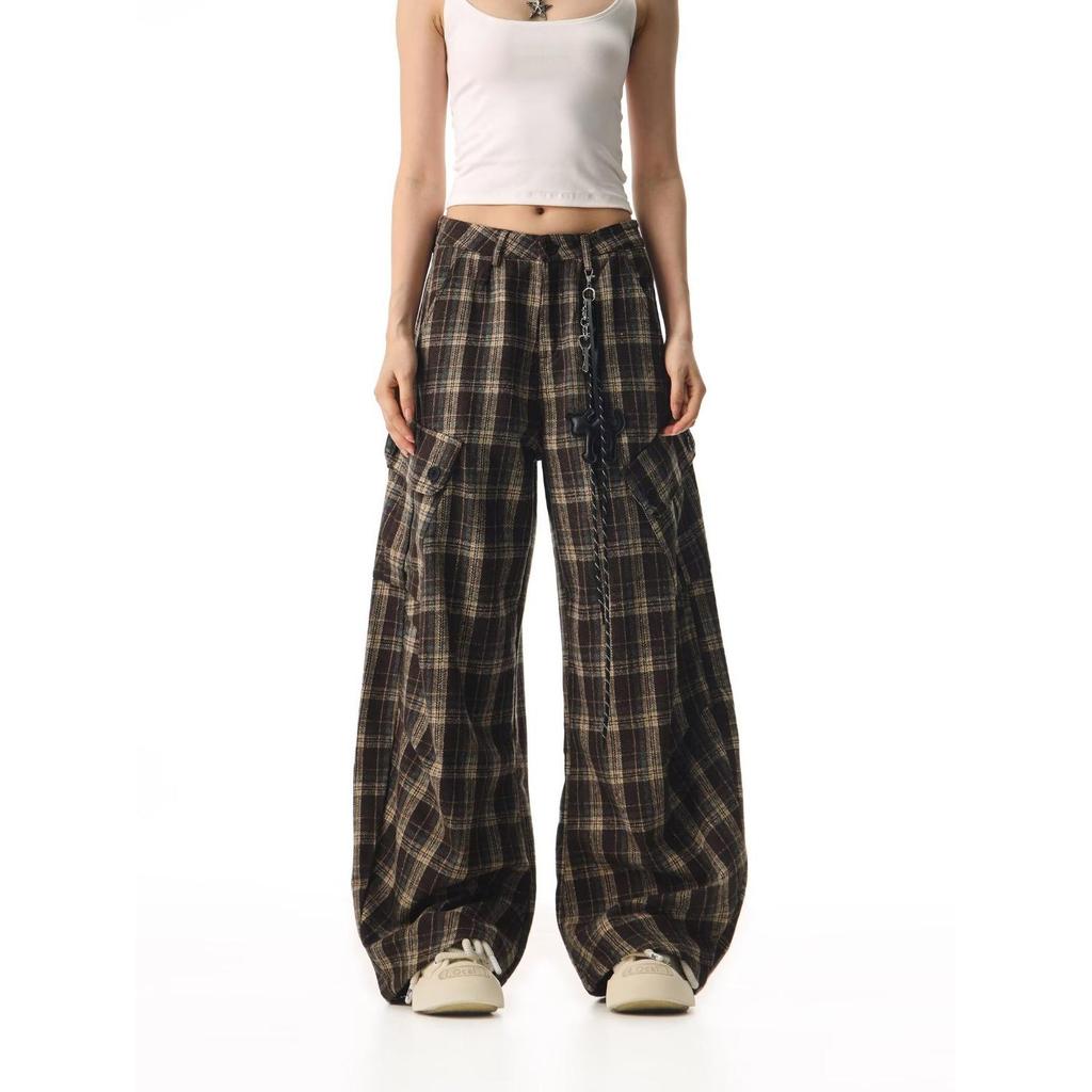 Pantaloni Cargo a Quadri Giapponesi - Stile Harajuku alla Moda e Versatili