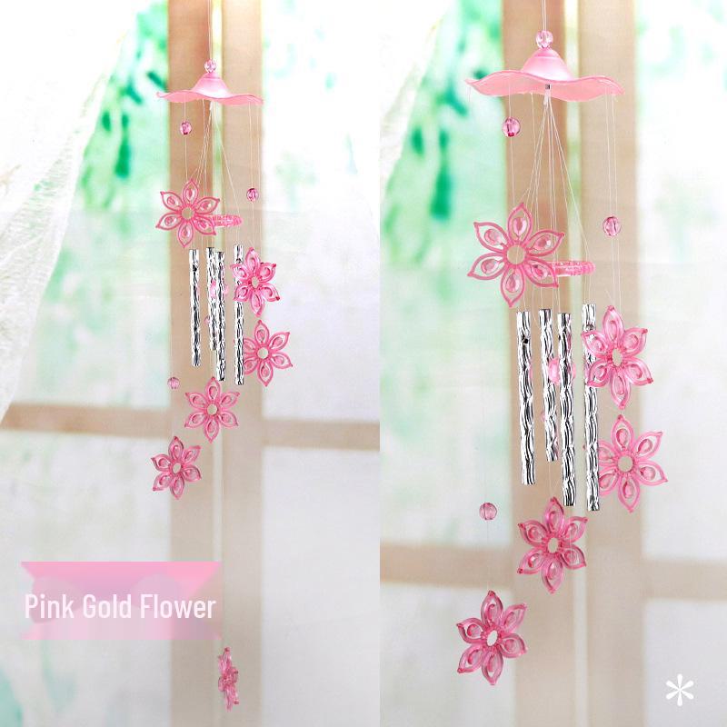 

Этнические акриловые и алюминиевые ветряные колокольчики — креативный подарок для украшения балкона и дома Total length approx. 68cm