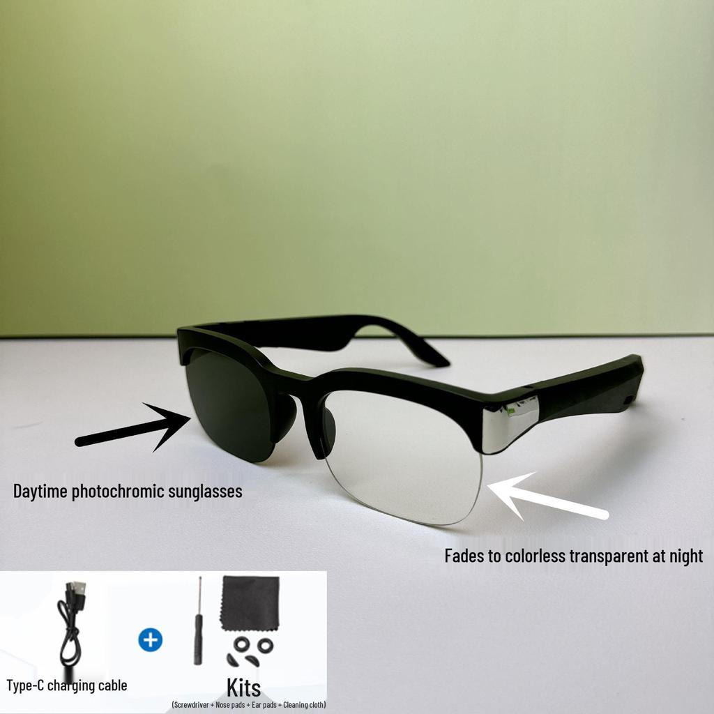 Bluetooth Smartbrille: Kabelloser Audio für Sport, Outdoor-Radfahren, Autofahren, Blaulichtfilter