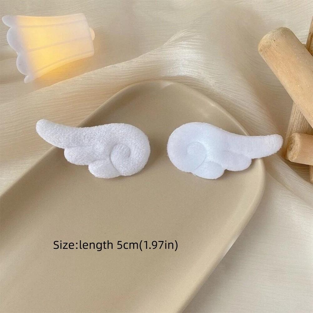 Angel Wing Plush Hair Clip Sweet Duckbill Clip Headdress Bangs Barrettes Girls