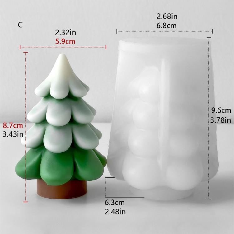 Silicone Moulds Christmas Tree Candle Molds Ornament Molds Epoxy Resin Molds Plasters Molds for Candle Making