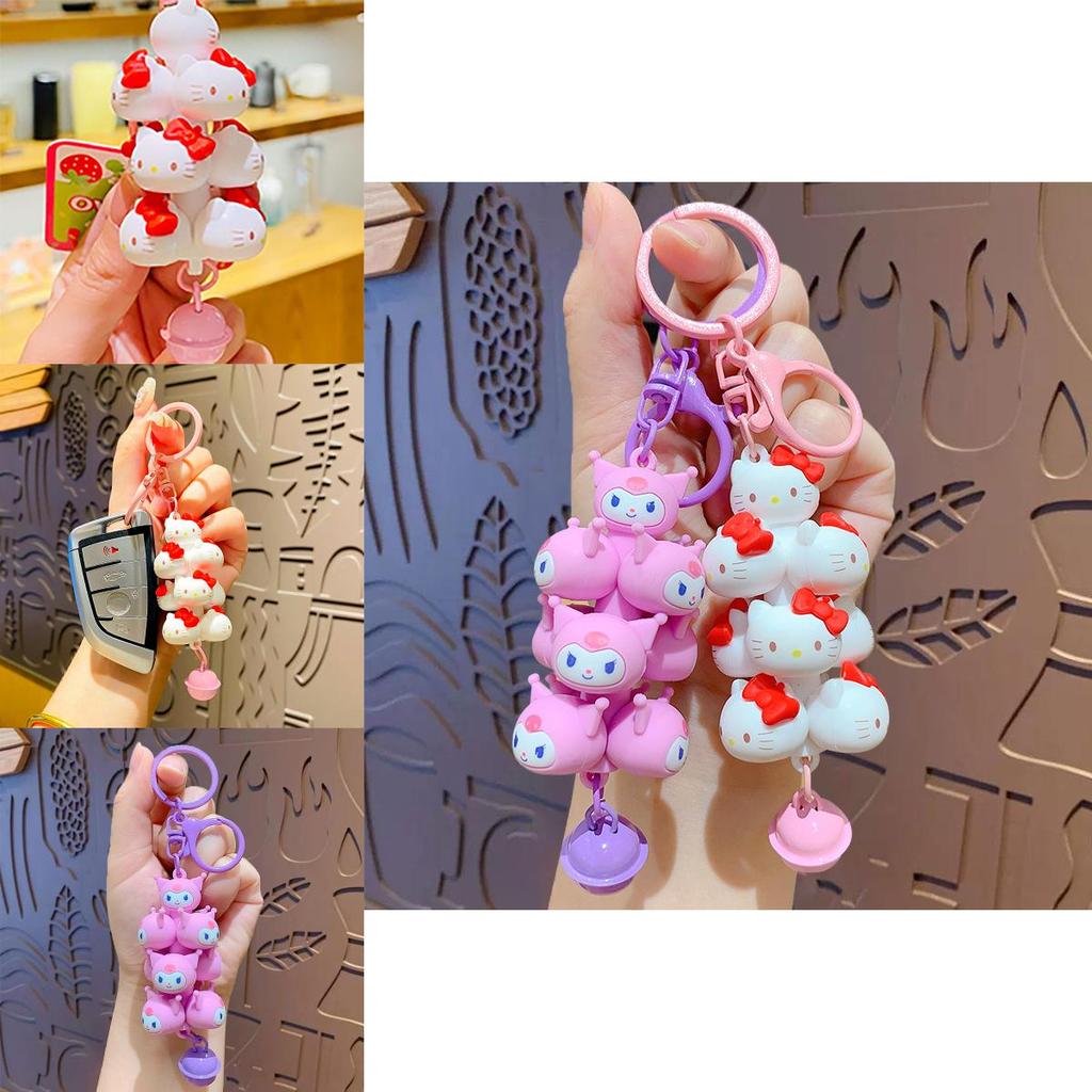 Adorable Cartoon Stackable Kt Cat Keychain For Cars And Backpacks Wholesale Gift