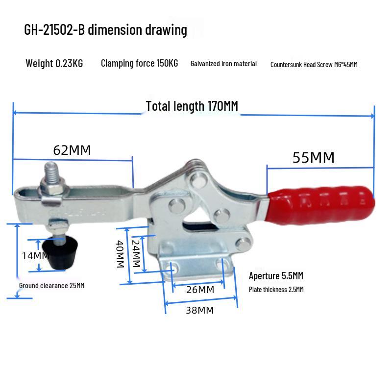 Quick Clamp GH201: Stainless Steel 201A Pliers, 201B Collet, 201C Fixture, 225D Toggle Clamp