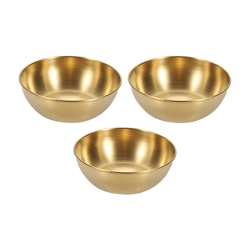 3pcs Stainless Steel Soy Sauce Dish Small Dish Sauce Seasoning Dish Home Hotel Kitchen Japanese Dipping Sauce Dish