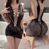 Sexy Underwear Jacquard Mesh Coat Hollow Sexy Large Size Mesh Socks Pure Desire Hollow Chest Suspender Hot