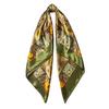 Headscarf Paisley Pattern Large Square Scarf Smooth Imitation Silk Fabric Turban
