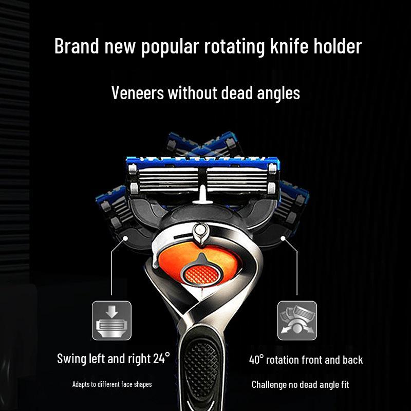 Five-Layer Manual Shaver with Gillette-Compatible Stainless Blades Exclusive Set