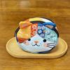 Portable Patchwork Pencil Case Cat Large Capacity Stationery Pouch Stationery Storage Bag Gift