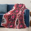 Red Floral Pattern Blanket Throw Soft Cozy Bedding Sofa Cover Decorative Throw Blanket Gift