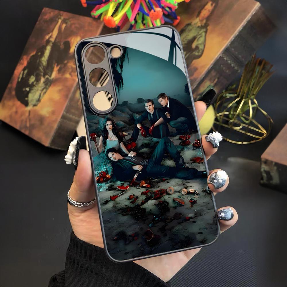 

Чехол для телефона Дневники вампира для Samsung Galaxy S26 S25 S24 S23 S22 S20 S21 Ultra Plus Fe Цветной серебристый чехол Galaxy S21 Ultra 5G