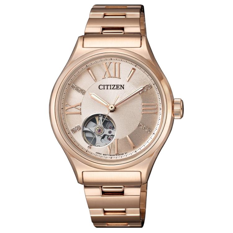 CITIZEN Women s Mechanical Wrist Watch Collection Watch PC1003-58X Gold Dial