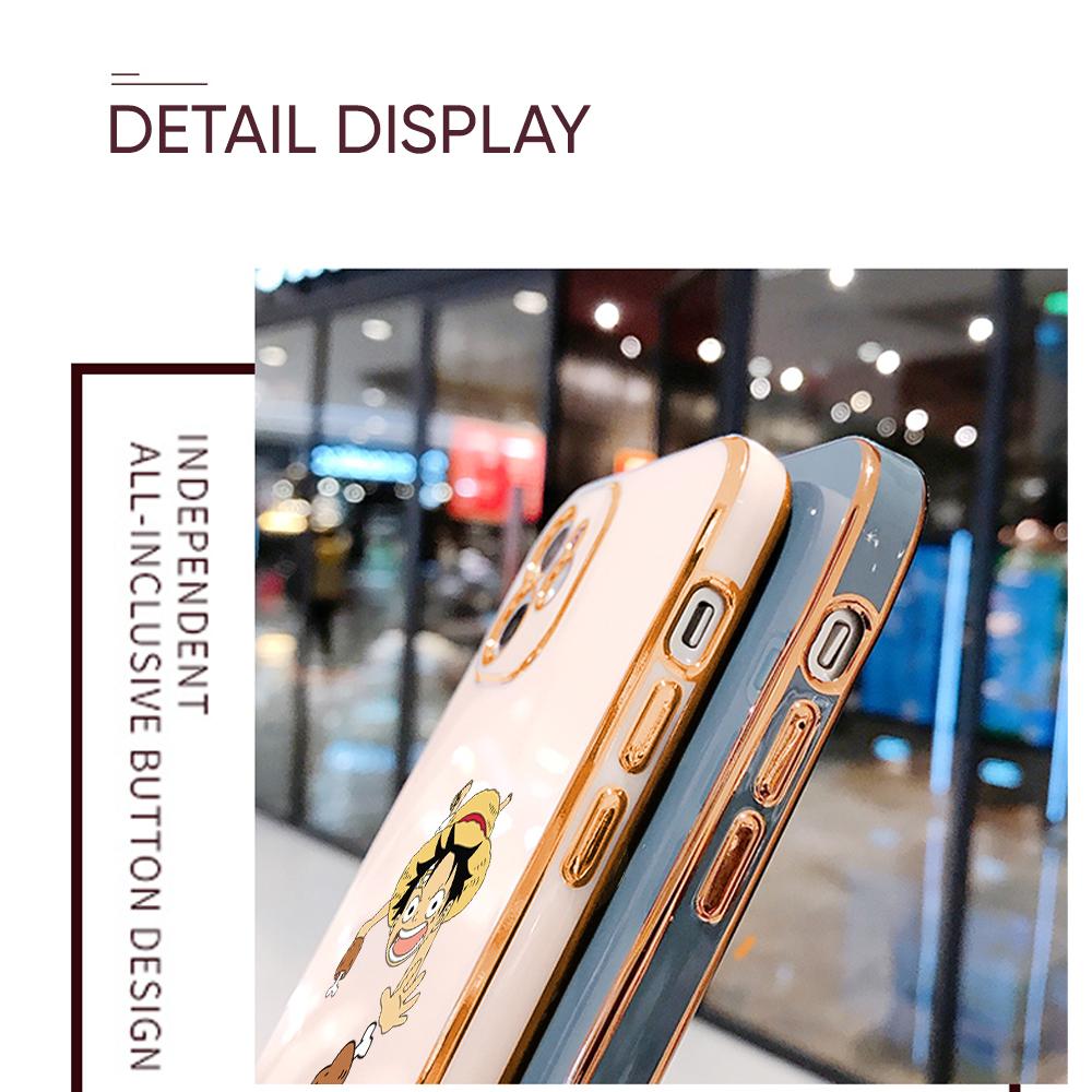Colorful Printing Patterns Square Edge Pattern Casing Plated Phone Shell Luxury Plating Soft Phone Case for Huawei Honor Xiaomi Redmi