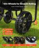 Push Lawn Spreader, 3m Spreading Width, Broadcast Spreader with 59kg Load Capacity & 10 In All-Terrain Tires, Walk-Behind Garden & Lawn Broadcast