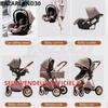 3-in-1 Baby Stroller Combined Car Seat Bassinet Trio Reversible Adjustable High Quality Puncture-Proof Wheels . DEEP GREY