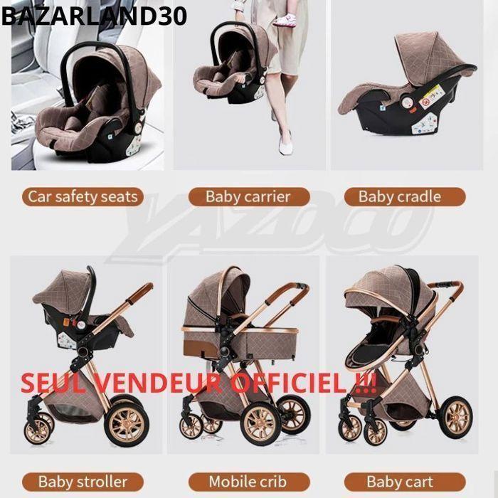 3-in-1 Baby Stroller Combined Car Seat Bassinet Trio Reversible Adjustable High Quality Puncture-Proof Wheels . DEEP GREY
