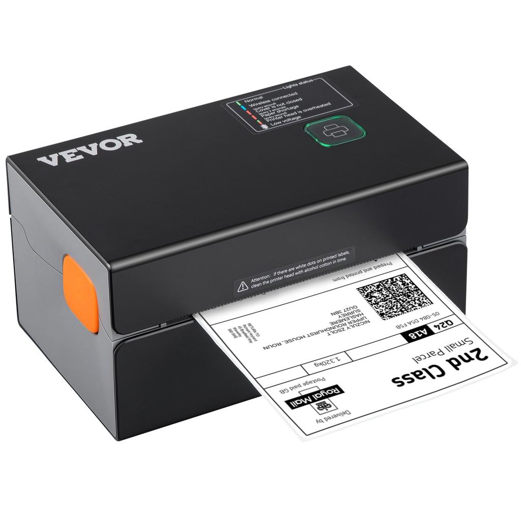 VEVOR Thermal Label Printer, 300DPI for 4x6 Mailing Packages, Bluetooth & Automatic Label Recognition