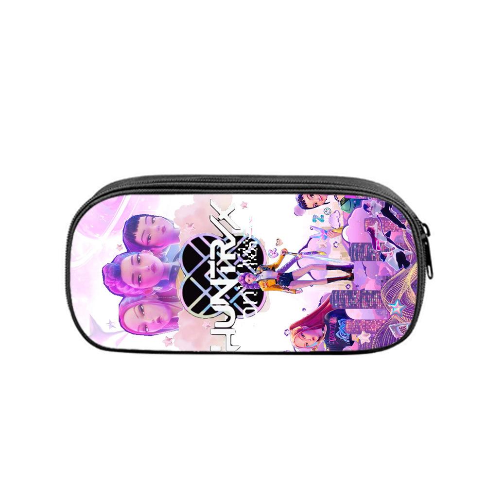 Huntrix Kpop student print pencil bag Kpop witch hunting girl group student storage stationery bag pencil bag KTY