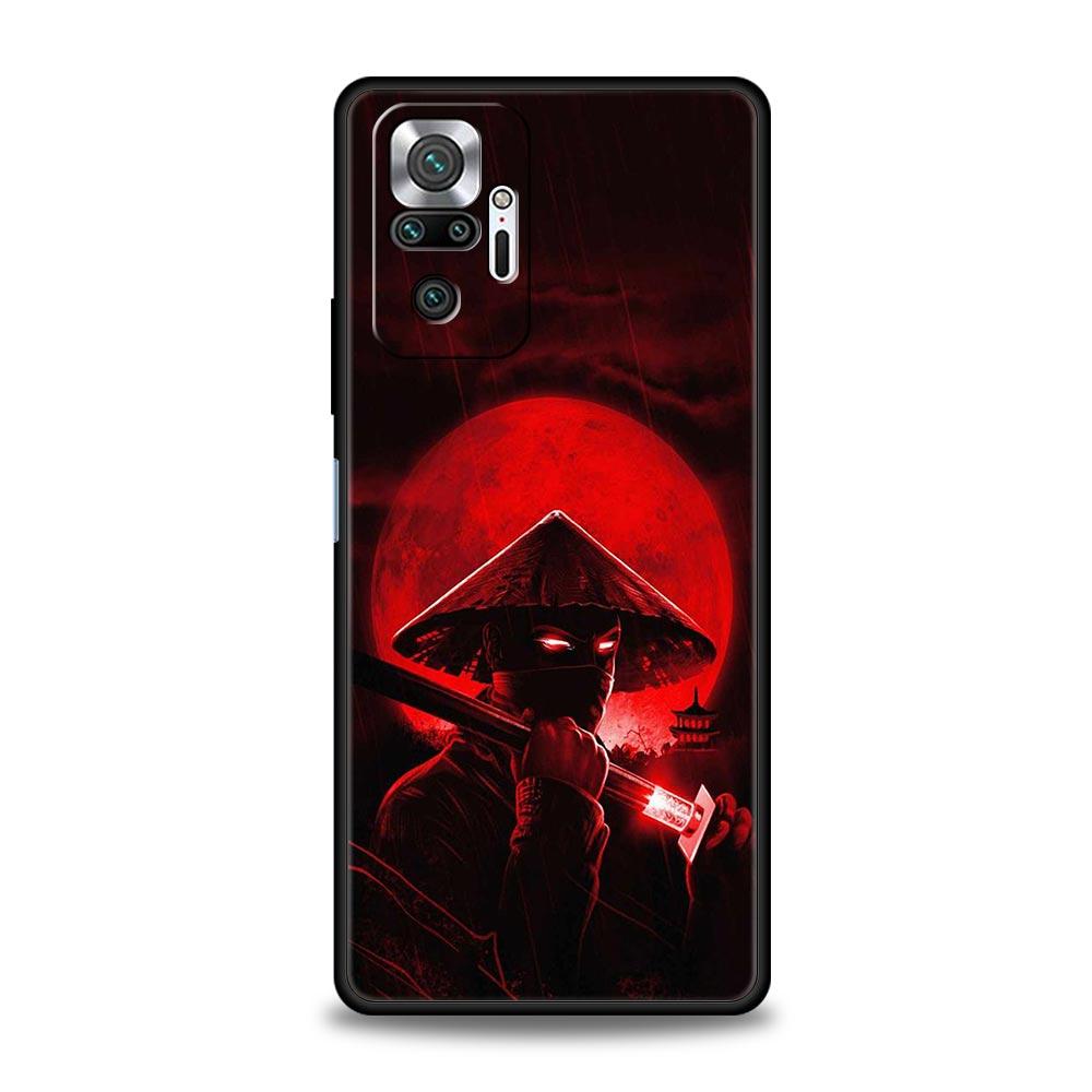 Japan Redsun Samurai Bushido For Xiaomi Redmi Note 12 Phone Case 10C 10 11 9 8 Pro Plus 9S 7 8T 9T 9A 8A 9C K50 K40 Gaming Cover