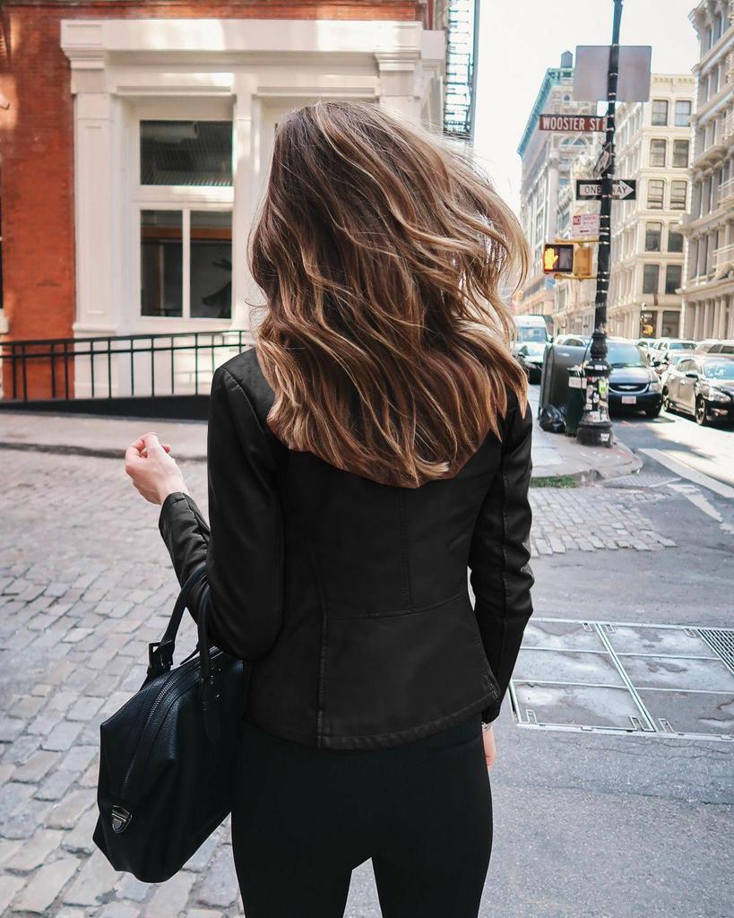 Autumn & Winter Women's Fashion PU Leather Jacket 6036